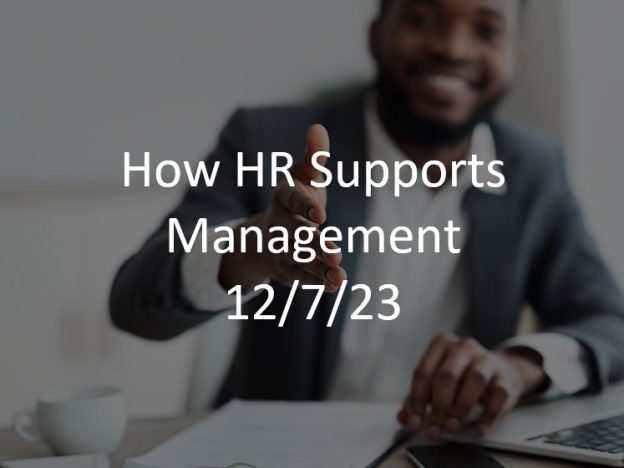 2023-12-07 How HR Supports Management course image