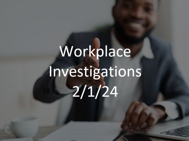 2024-02-01 Workplace Investigations course image